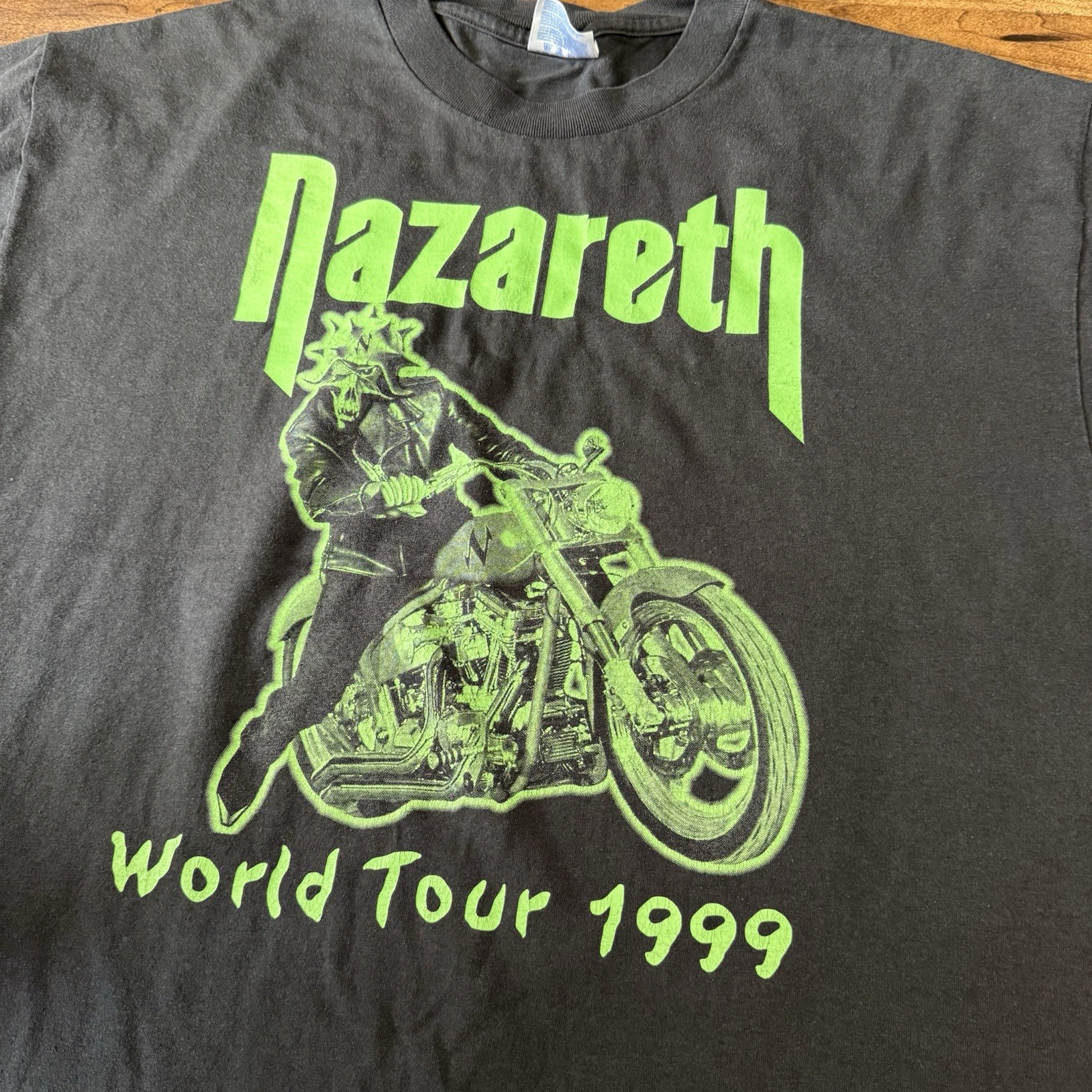 Vintage Nazareth World Tour 1999 T-Shirt Black Green XL Graphic Tee gallery