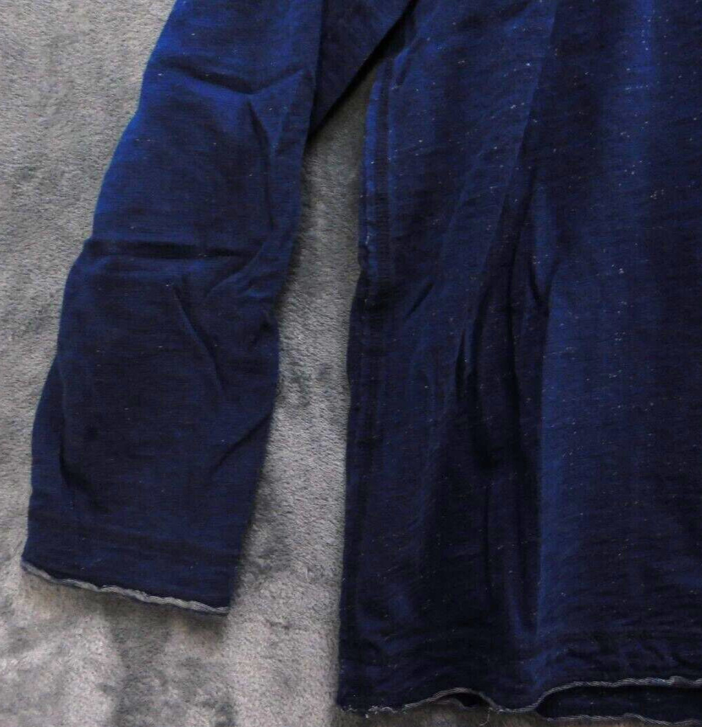 Johnston & Murphy Shirt Mens Large Navy Henley Long Sleeve Contrast Trim gallery