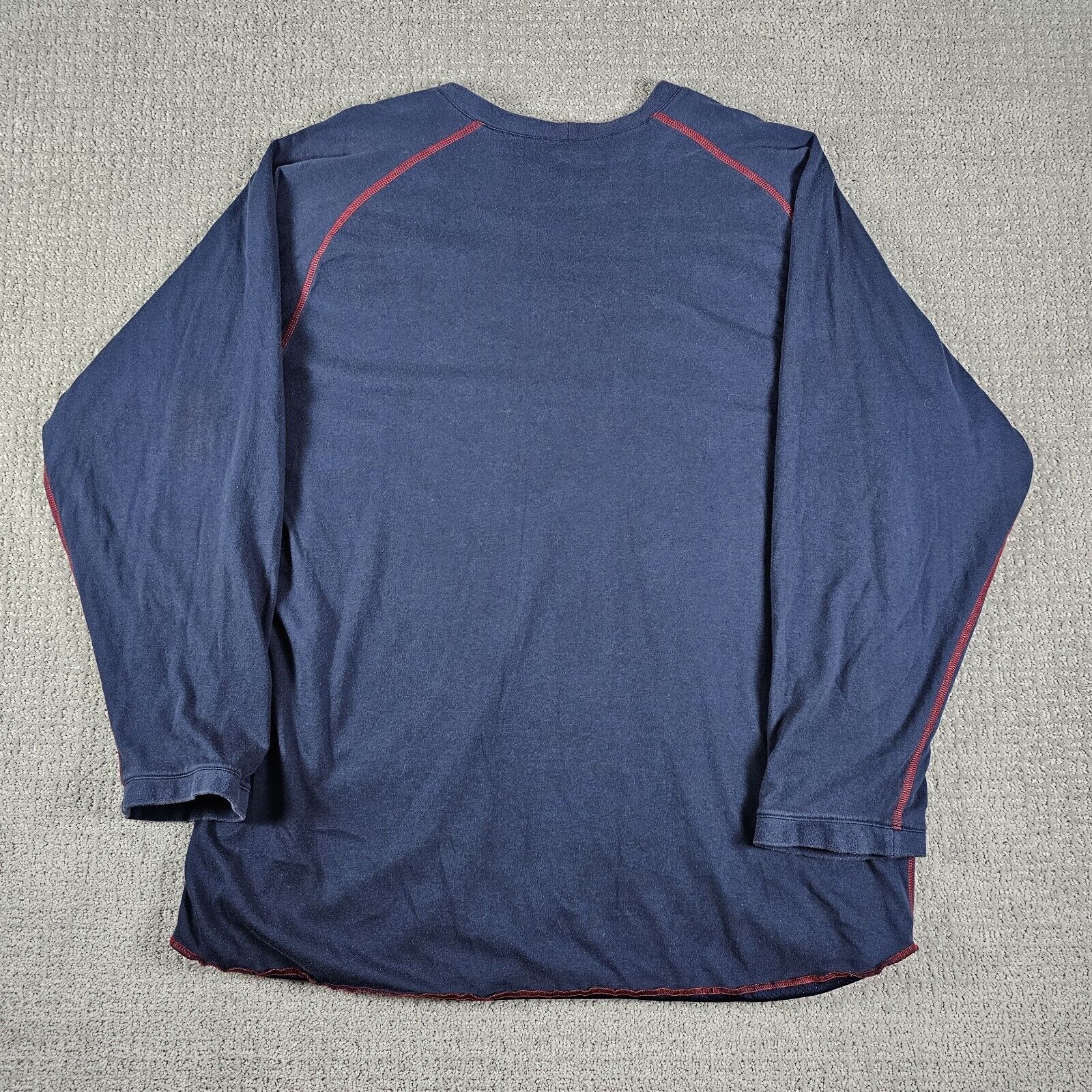 VTG Nike Reversible Long Sleeve Shirt Mens XL Blue Center Swoosh Y2K Spellout gallery