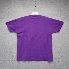 Universal Studios Shirt Mens Medium Purple Embroidered Retro 90s Vintage FLAWS
