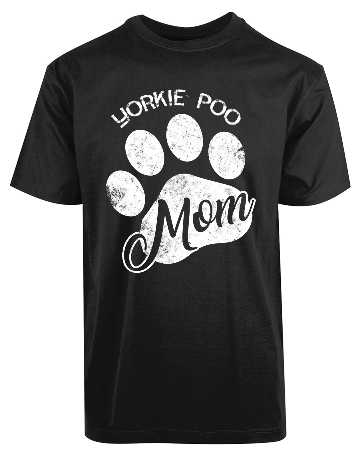 Yorkie Poo Mom Foot Print New Men's Shirt Funny Slogan Animal Lovers Casual Tees gallery