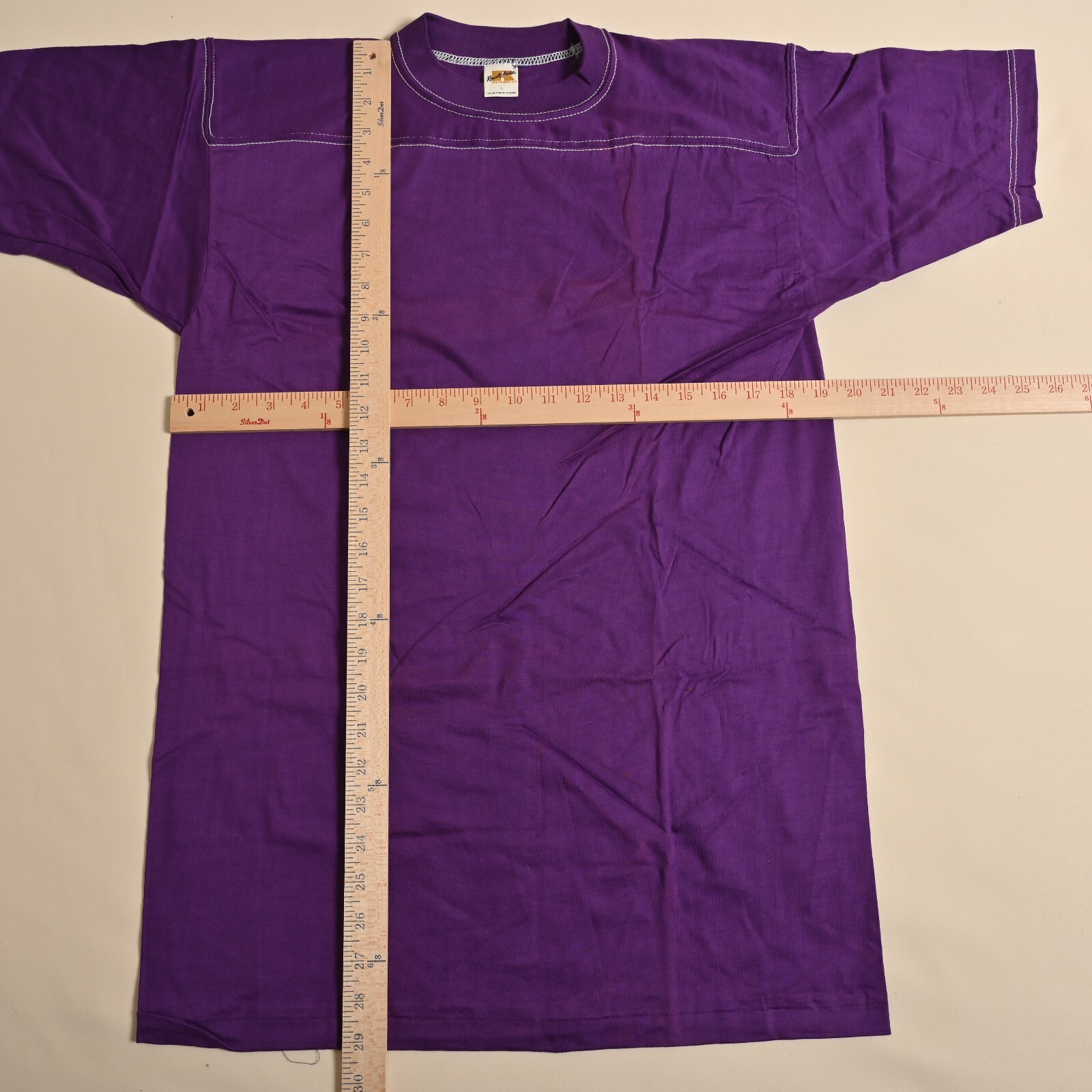 Vintage Russell Athletic Purple Football T-Shirt Size L gallery