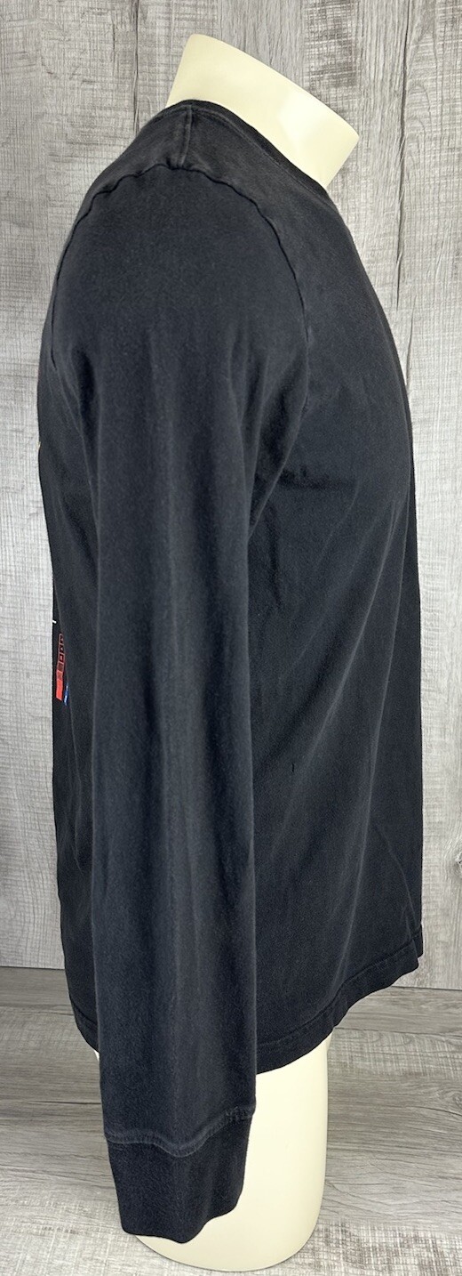 Adidas Long Sleeve Shirt Black Rainbow Graphic Logo Chest 39” Length 27” Mens M gallery