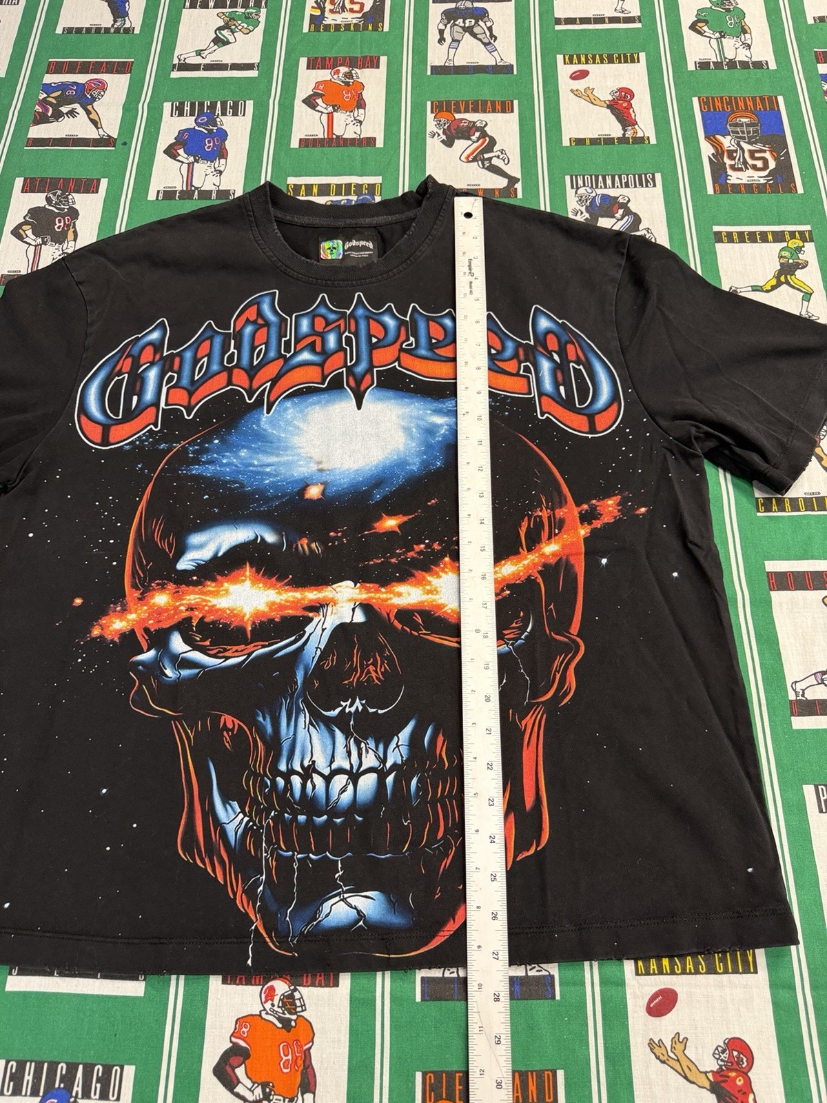 Godspeed Rarity Collection Skull Graphic Print Black Men's L Crew Neck T-Shirt gallery