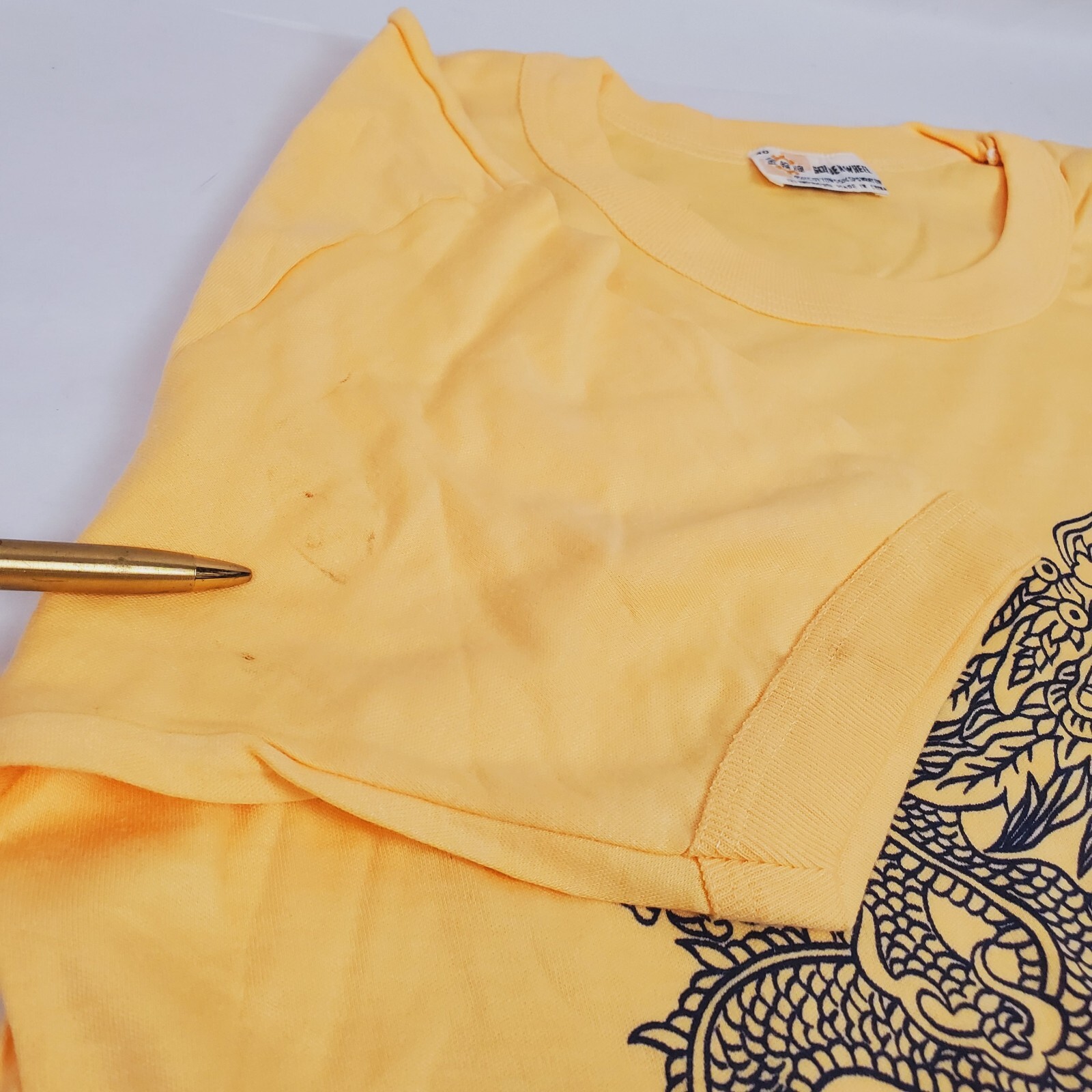 Vintage "CHINA" Single Stitch Ringer T Shirt ☆ Graphic Dragon Thin Golden Wheel gallery