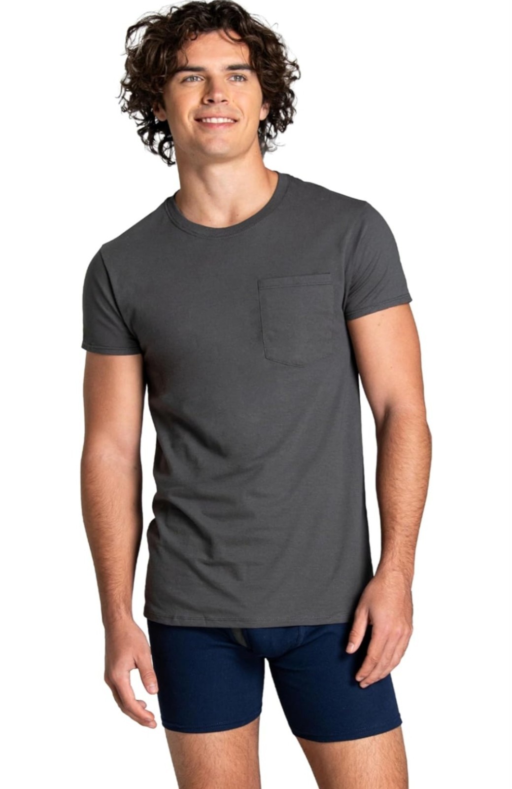 Fruit Of The Loom Men's 6pk Pocket Tees Size L New Moisture Wicking Eversoft gallery