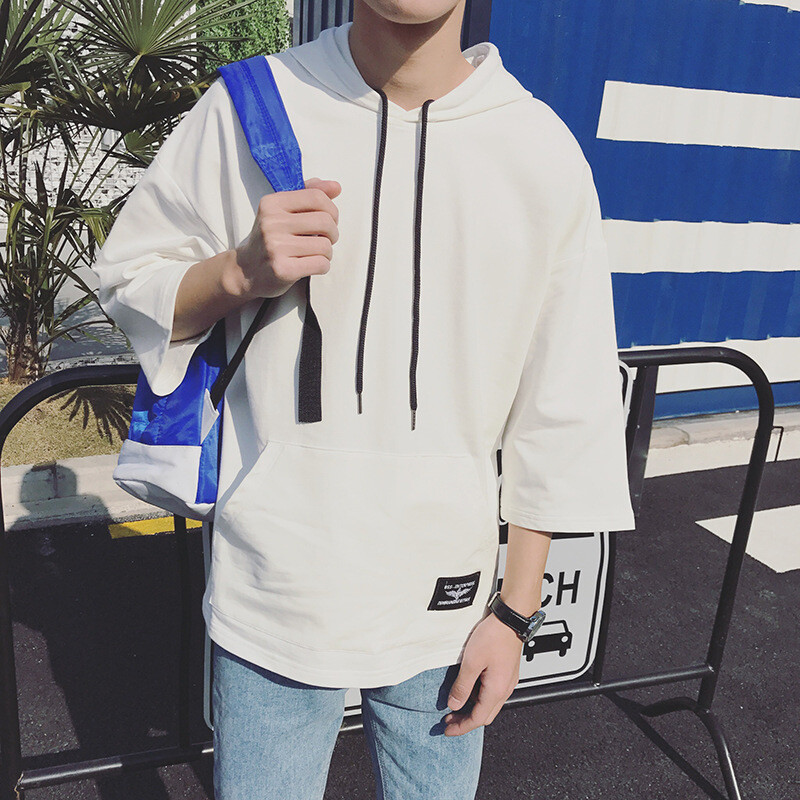Spring and Summer Men's Short-sleeved T-shirt Thin Seven-point Sleeve Short Tops gallery