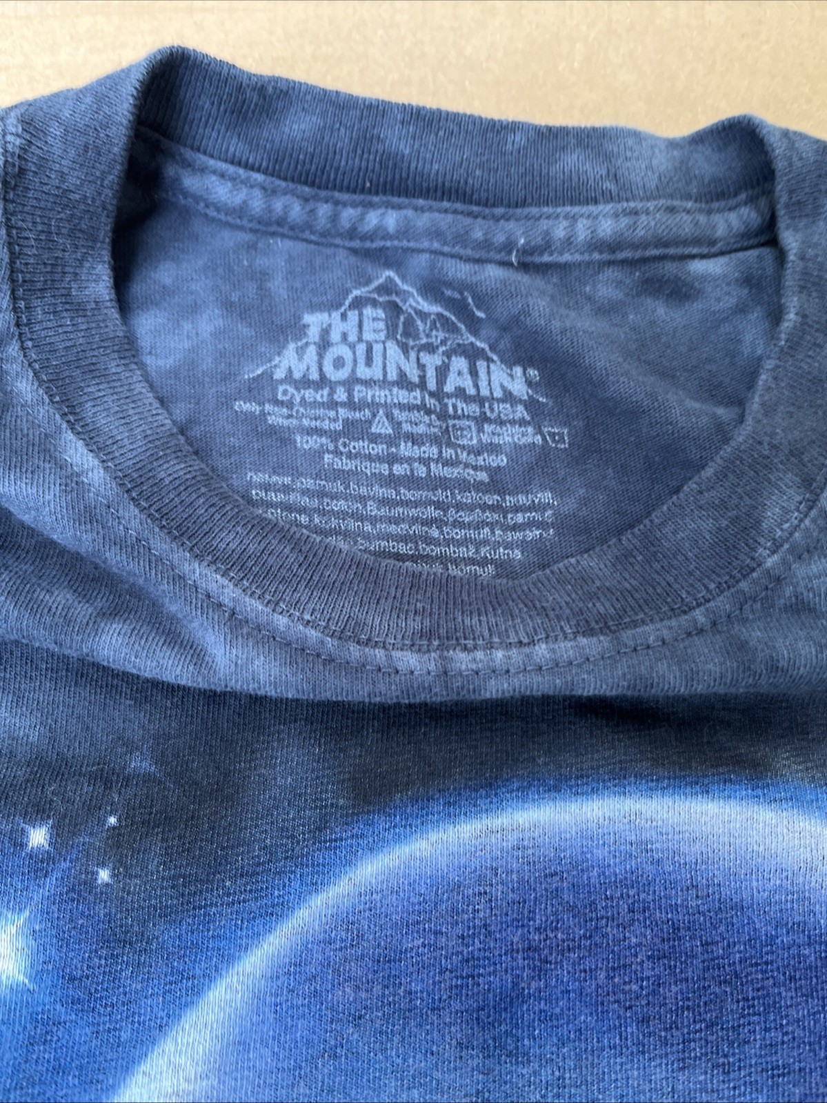 THE MOUNTAIN Alien UFO Graphic Tee Mens L 2013 Blue Acid Wash Shirt gallery
