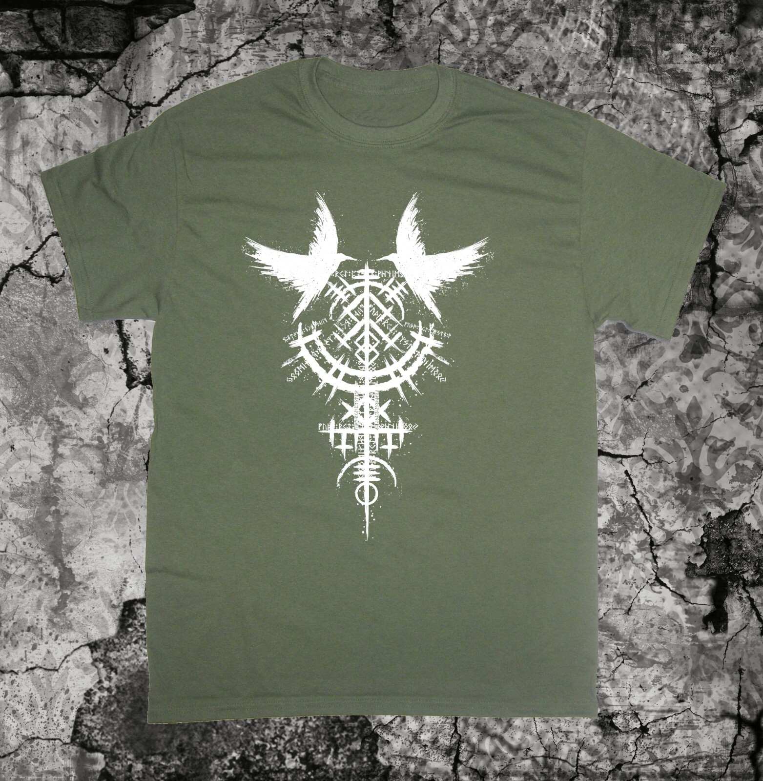 Occult Shirt - Bird Symbol pentacle star Punk Metal grunge gothic pentagram gallery