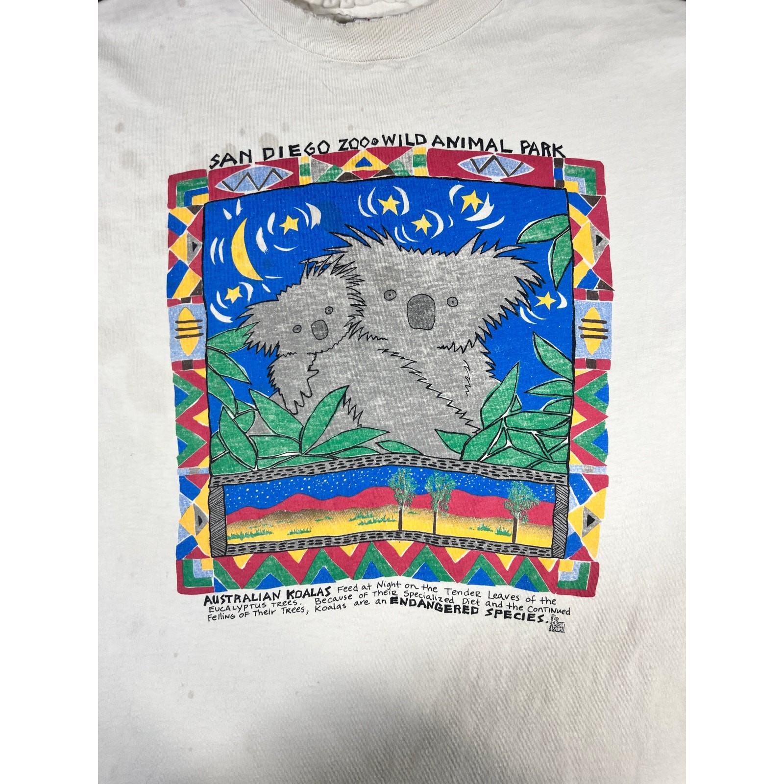 Vintage 80s San Diego Zoo Koala T-Shirt XL gallery