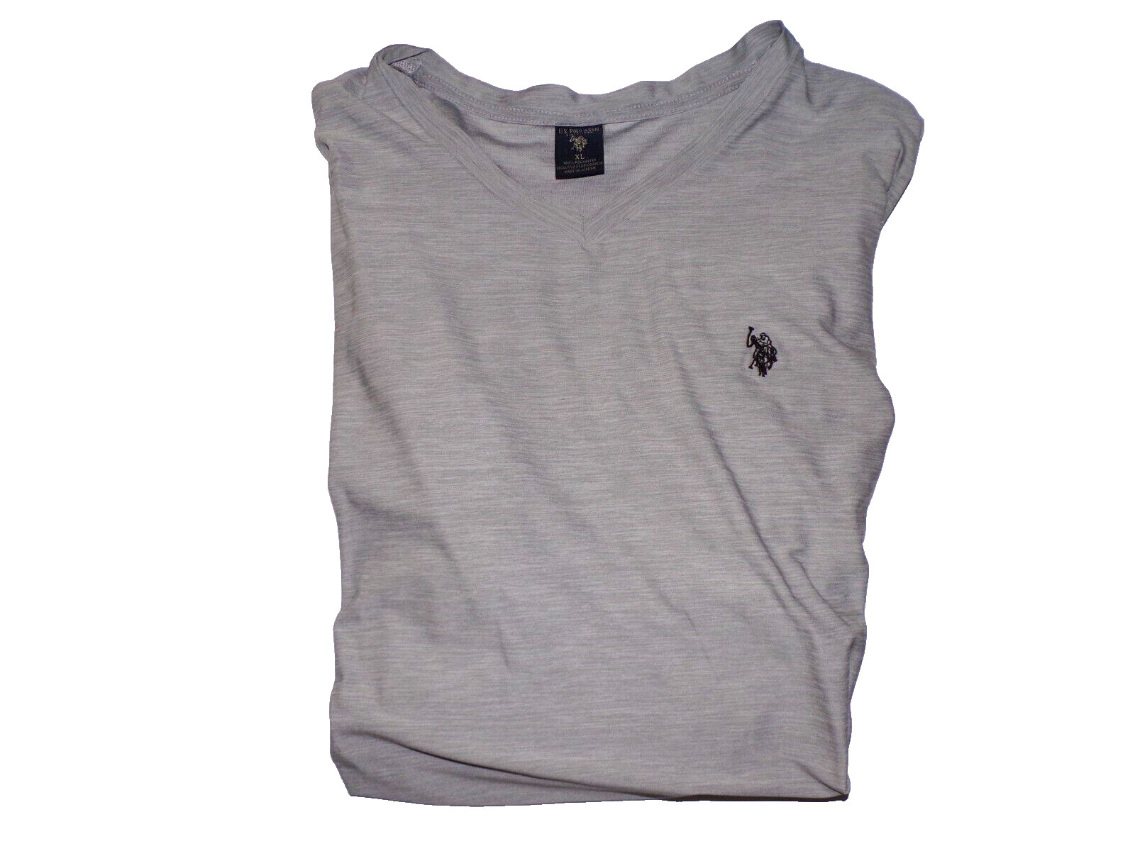 US Polo Assn men XL Pony Logo short sleeve V neck t-shirt gray MR gallery