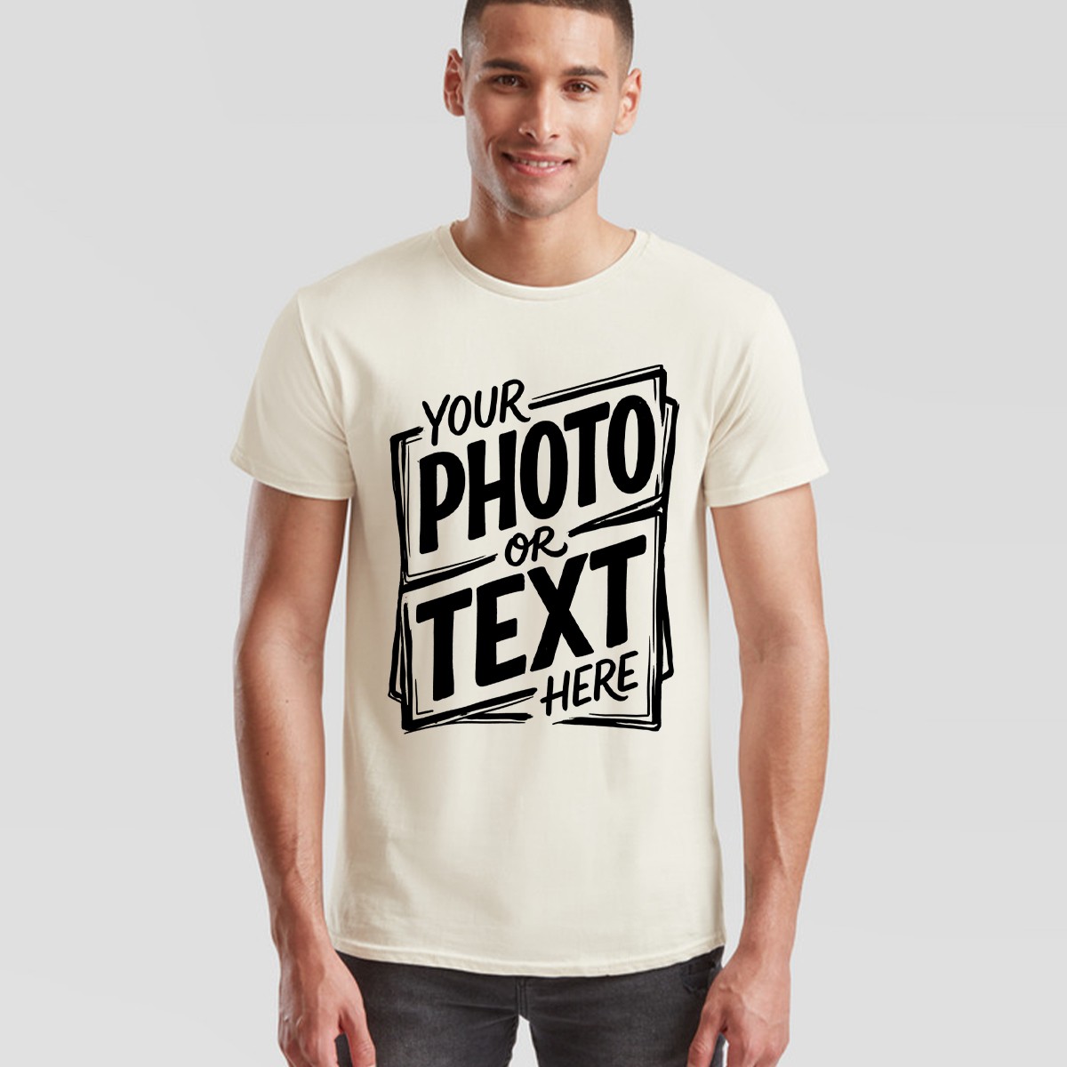 Personalised Unisex T Shirt Custom Photo Text Logo Customised Mens Womens Tee gallery