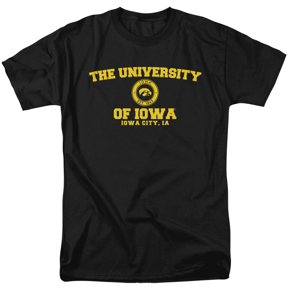 University of Iowa Adult T-Shirt Circle Logo, Black, S-5XL gallery