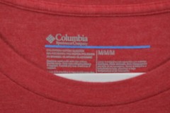 Columbia Shirt Medium Stretch Solid Red Short Sleeve Outdoors Mens
