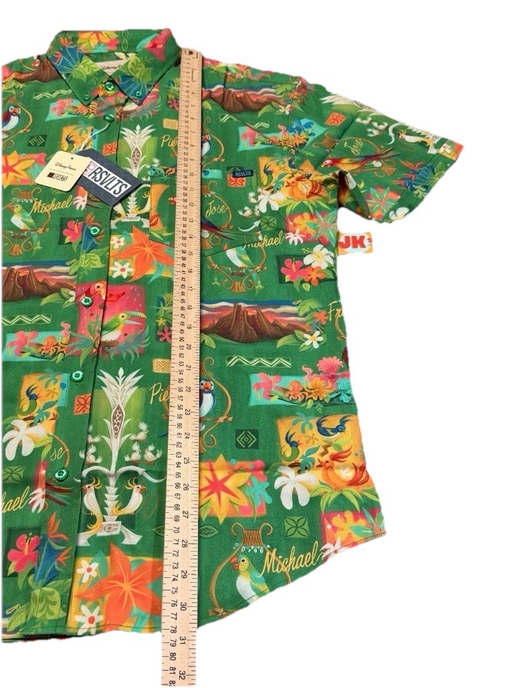 NWT New Mens LARGE Disney Parks RSVLT Enchanted Tiki Room Button Down Shirt gallery