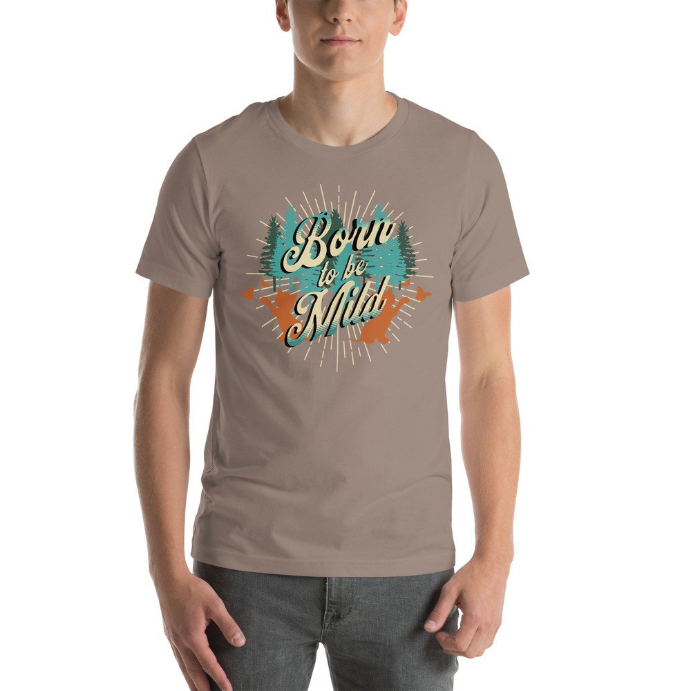 Born To Be Mild Kittens Forest Butterflies.Unisex t-shirt