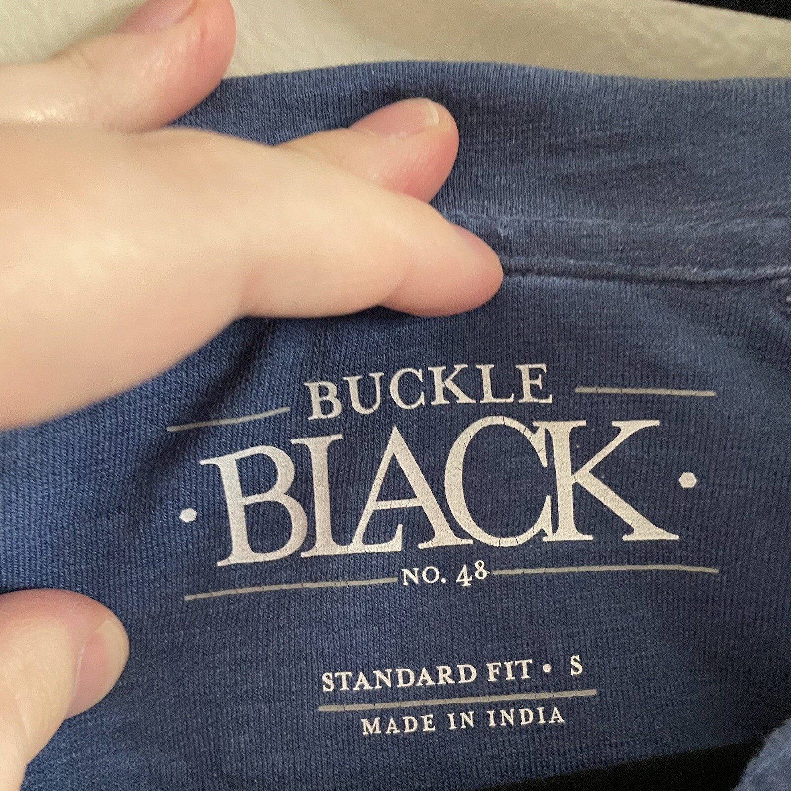 Buckle Black No 48 Men S Blue Standard Fit 4-Button Henley Hooded Pocketed Shirt gallery