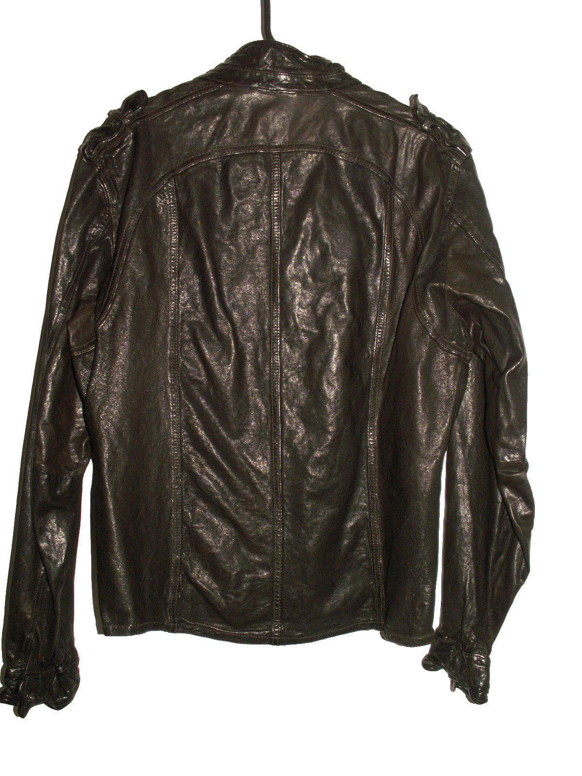 Men's All Saints MCKAY LEATHER SHIRT jacket overshirt L (ref79) £149.99!!!!! gallery