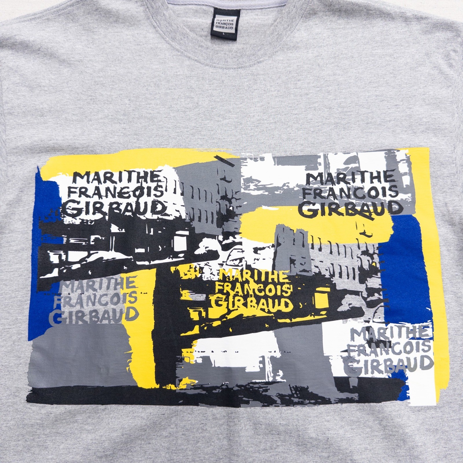 Vintage Marithe Francois Girbaud Gray Graphic Long Sleeve T-Shirt Size L Y2K MFG gallery