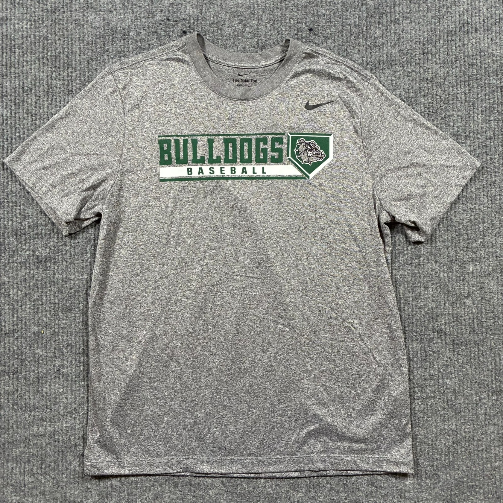Nike Dri Fit Bulldogs Baseball T Shirt Mens Size L Gray Athletic Training Tee gallery