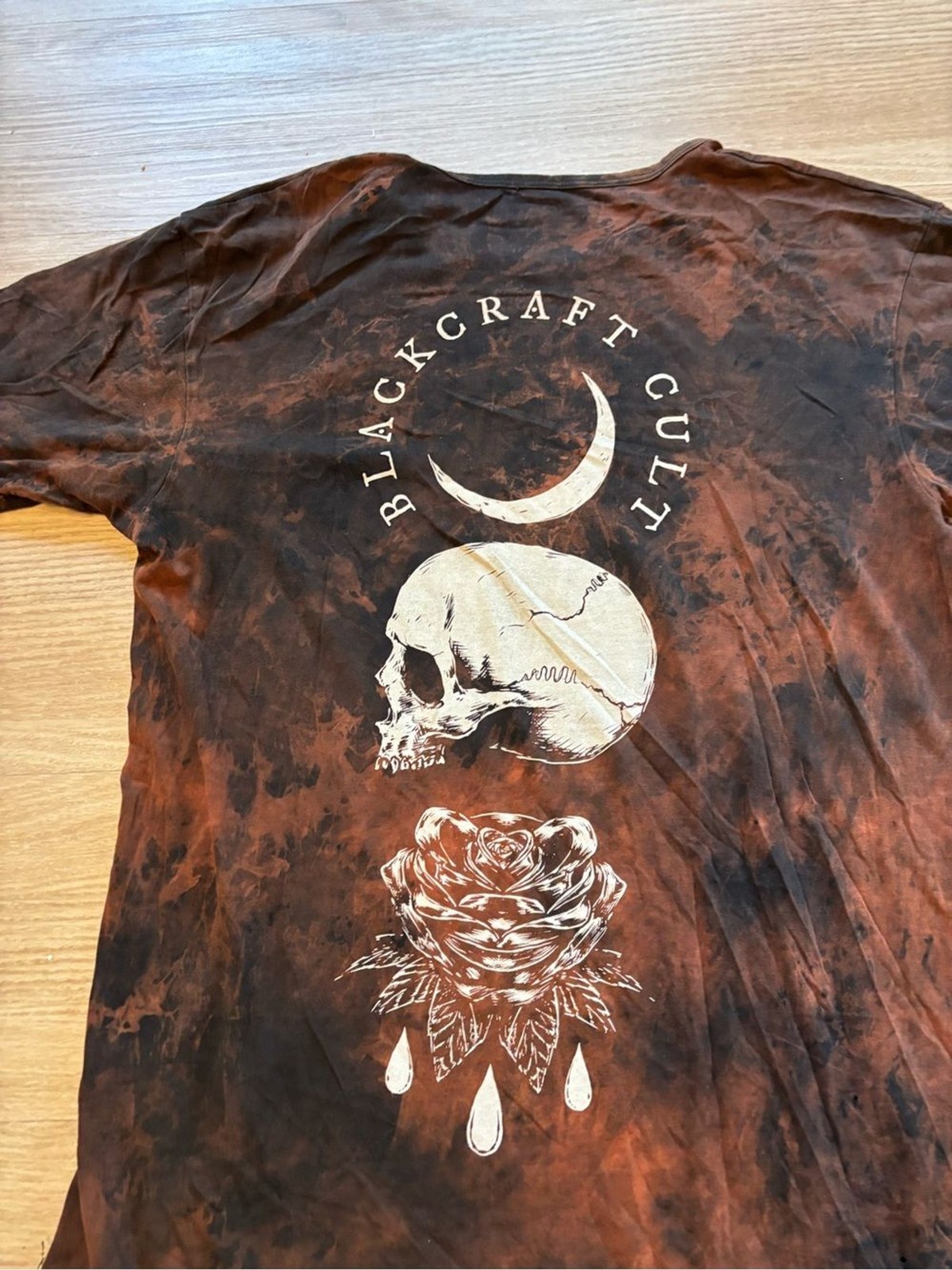 Blackcraft Cult Men’s L Acid Wash Short Sleeve Distressed Graphic T Shirt Goth gallery