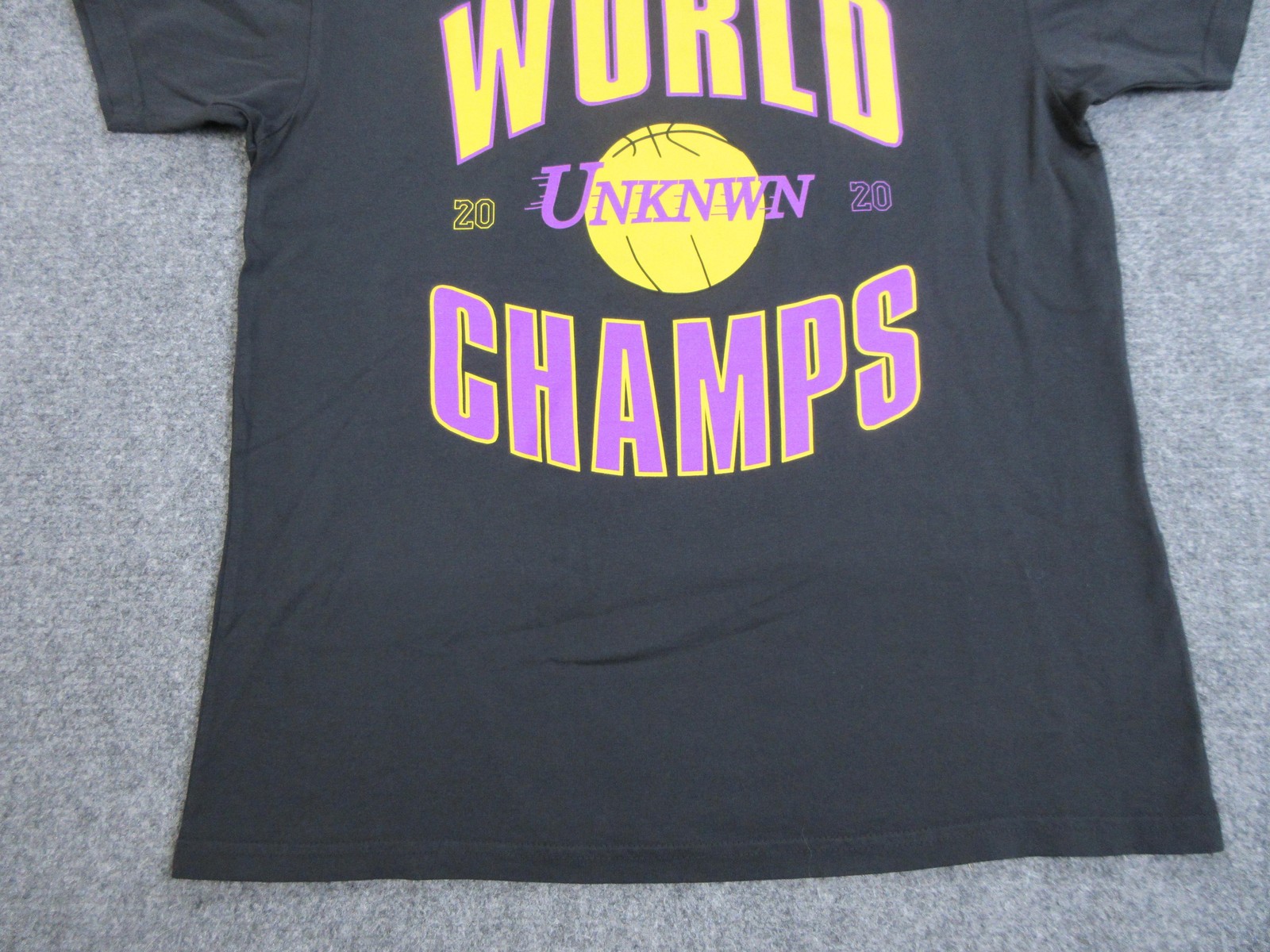 UNKNWN Shirt Mens Small Black World Champs Basketball Graphic Tee Made In USA gallery