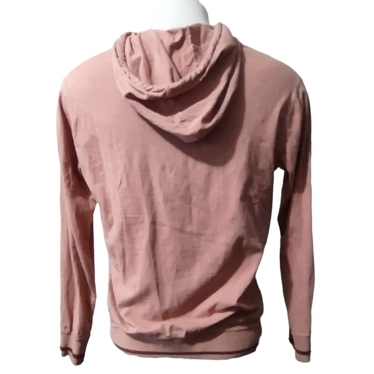 Six Lincoln Hoodie Men's Size 1 Pullover Kangaroo Pocket Long Sleeve Orange Cozy gallery