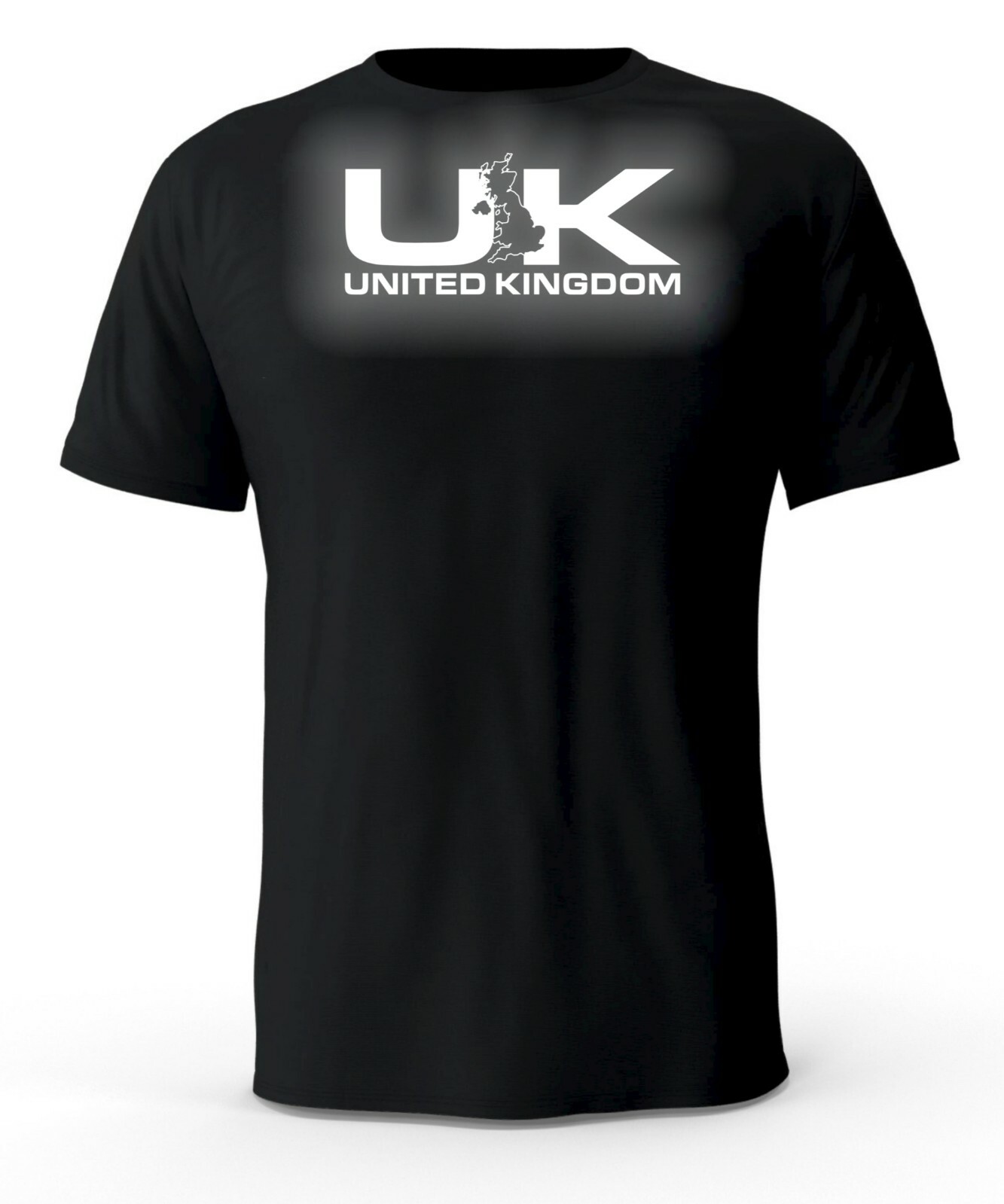United Kingdom UK Reflective Logo Black T-Shirt gallery