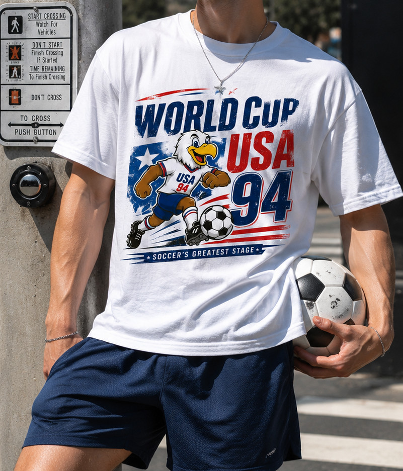 USA 94 World Cup Tee, Soccer Eagle Graphic T-Shirt, Comfort Colors Unisex Shirt gallery
