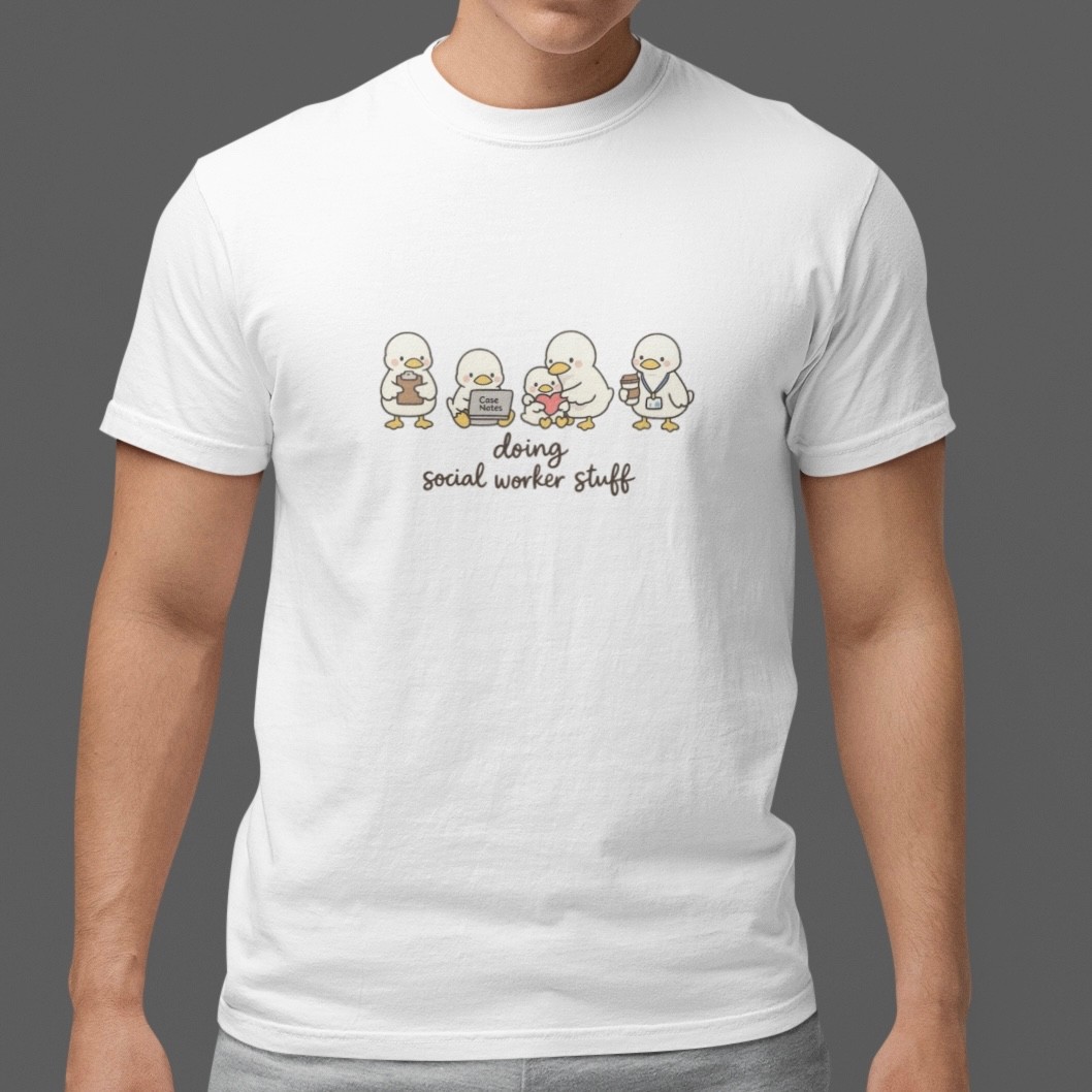 Cute Social Worker Shirt Doing Social Worker Stuff Gift White Tee Cotton gallery