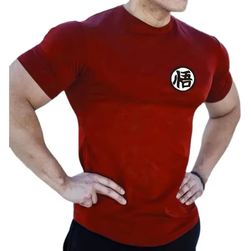 Gym Short Sleeve Fashion Japanese Anime Tops Tee Shirts Hip-Hop Unisex 100%Cotto gallery
