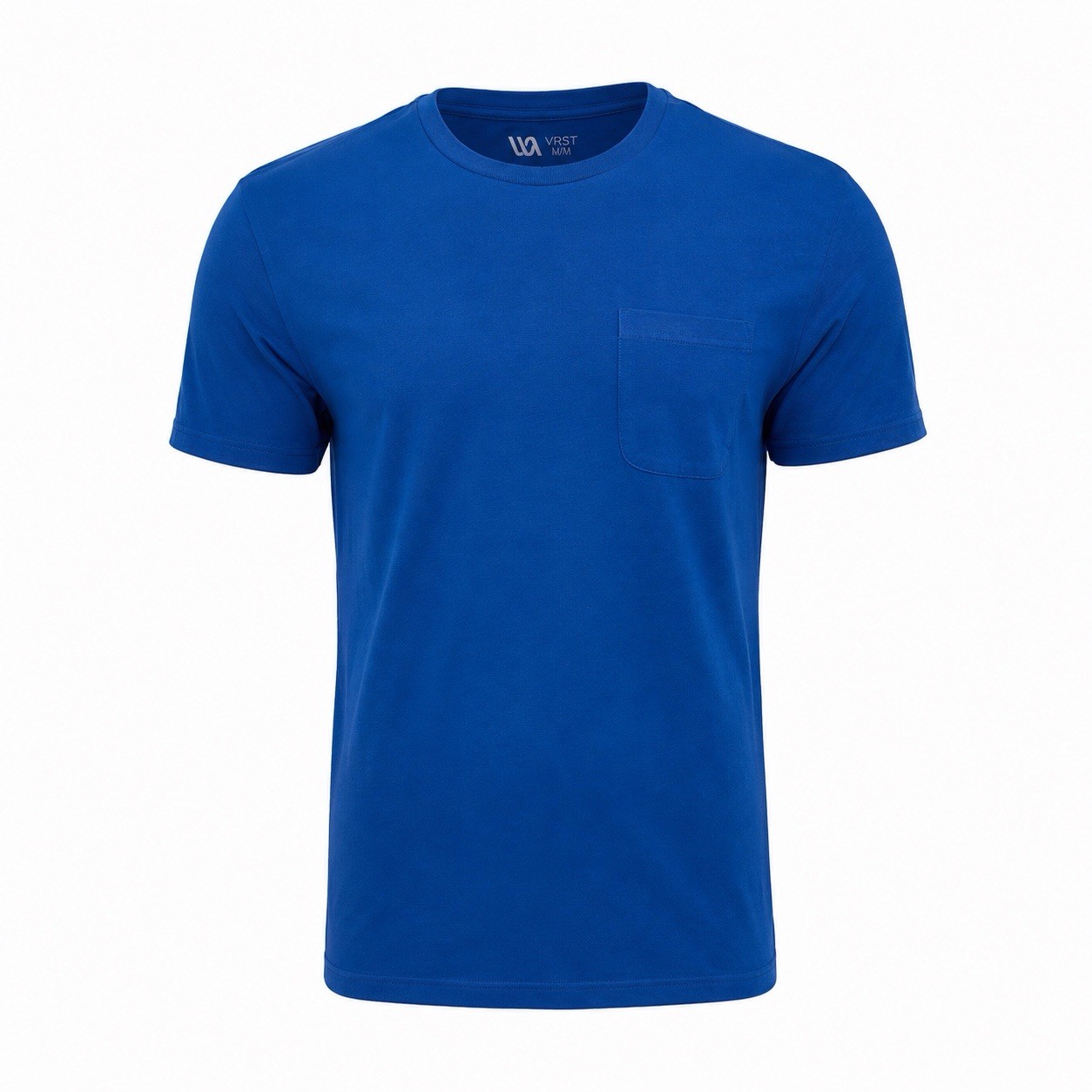 NEW VRST Essential Tee Blue Tide Pocket T Crew Neck SS Sz L