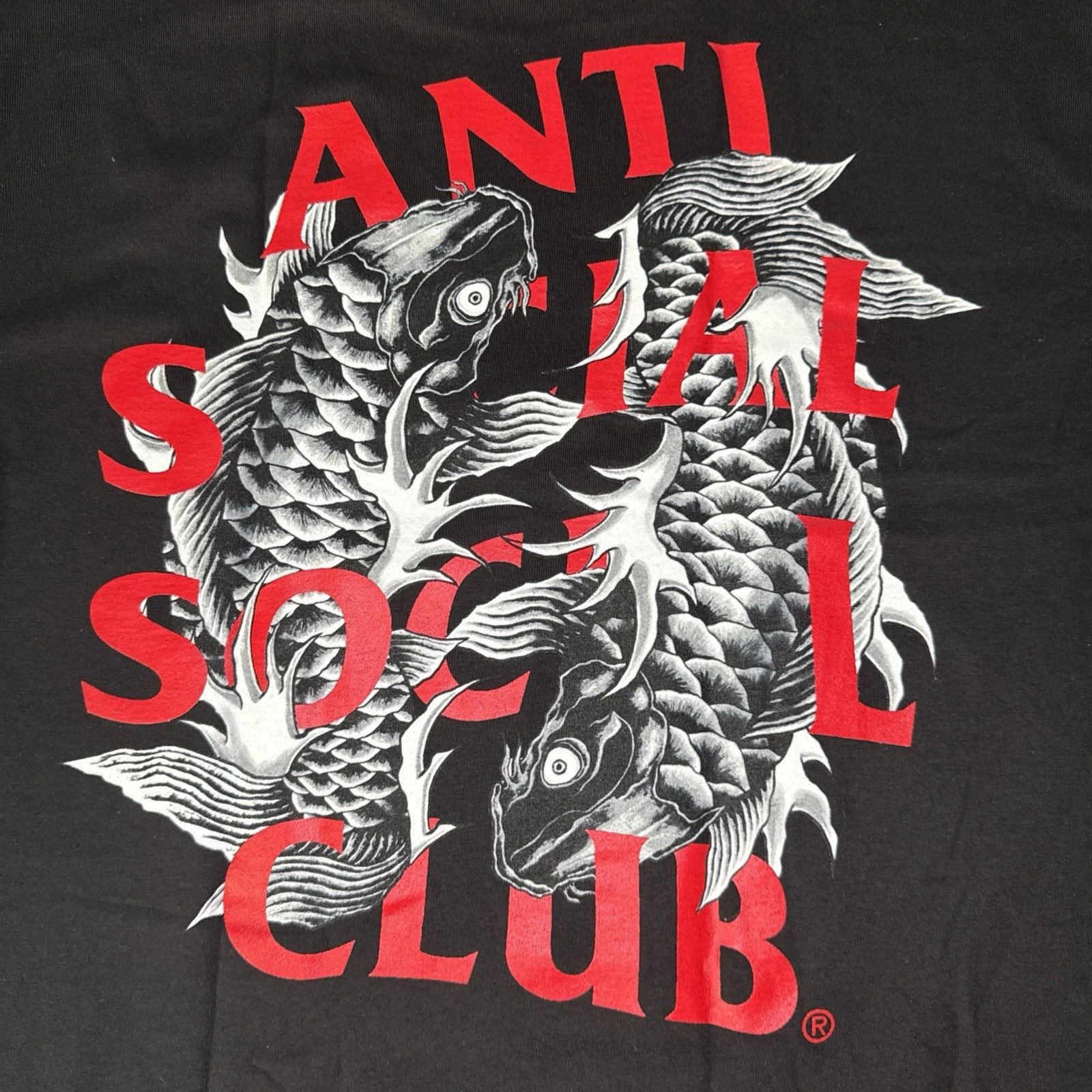 Anti Social Social Club Koi Pisces Black Tee ASSC DS Brand New Medium gallery