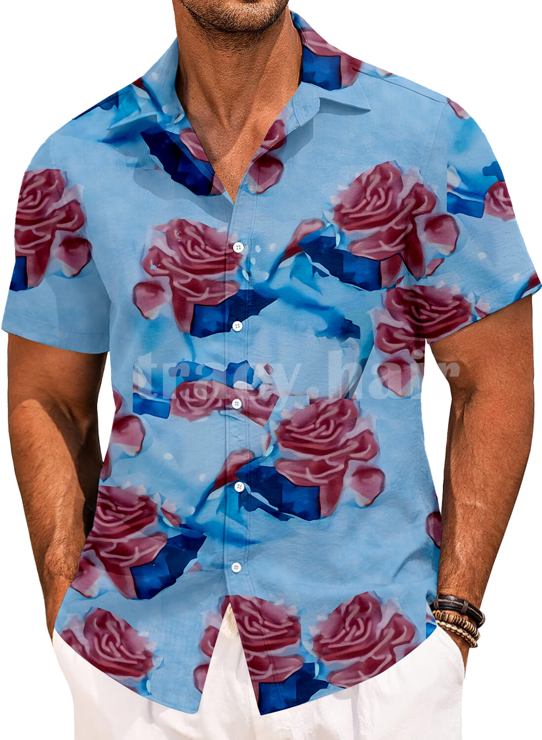 Mens Hawaiian Shirts Casual Button Down Floral Beach Aloha Summer Holiday Shirt gallery
