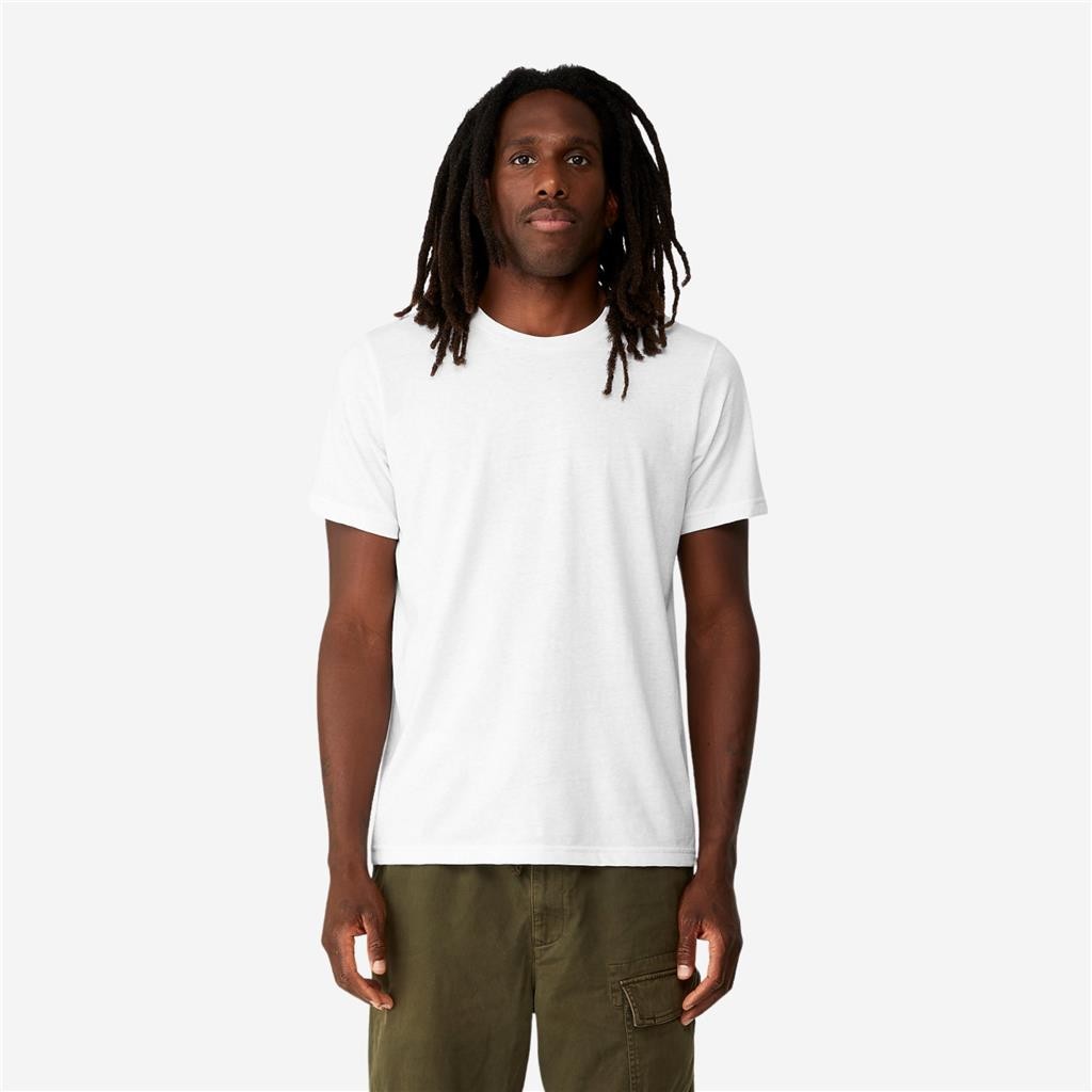5 Pack Mens White T Shirts Short Sleeve Crew Neck Tees Soft Polycotton Tops 3XL gallery