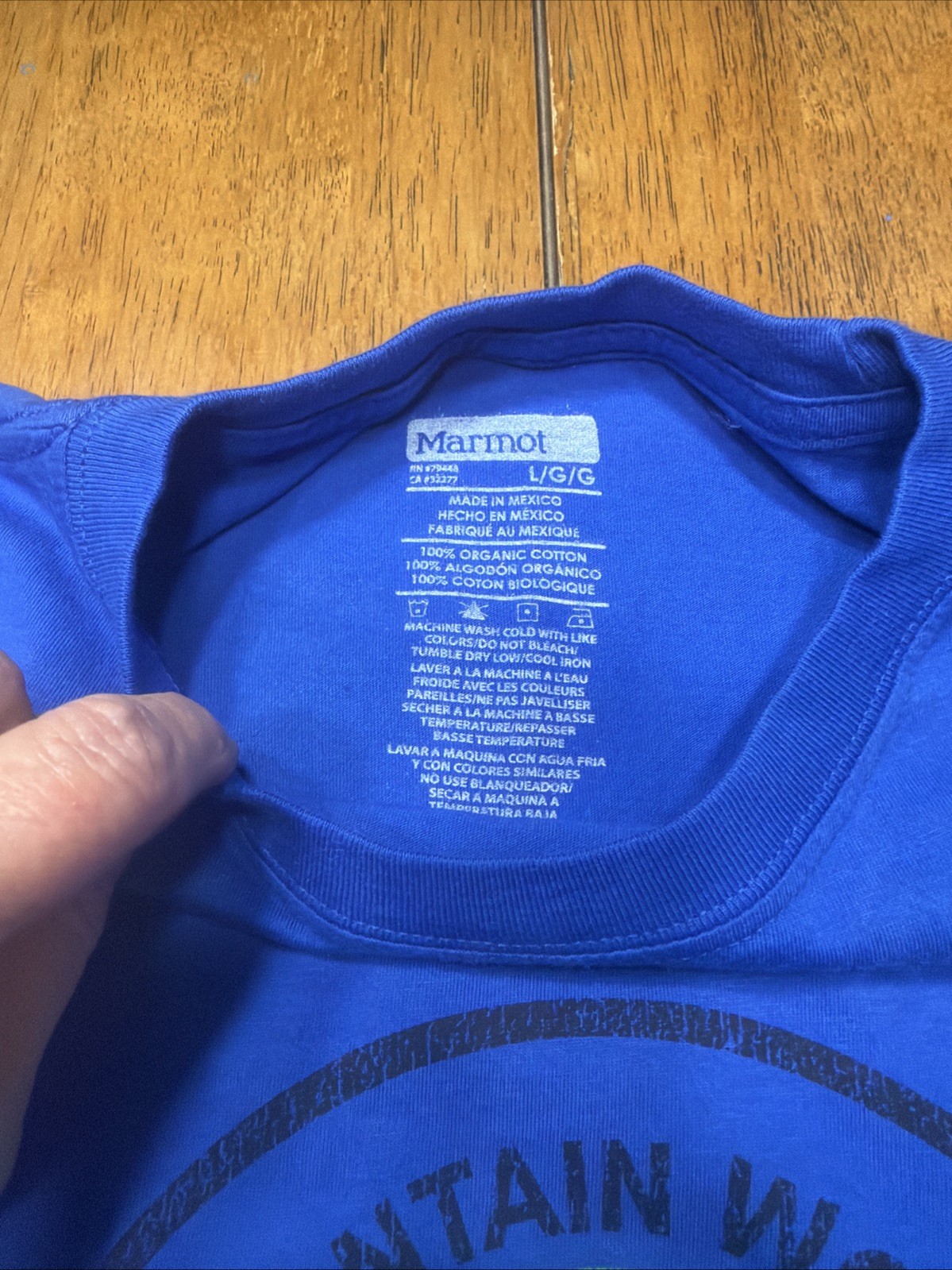 MARMOT ~ MOUNTAIN WORKS ~ Shirt Size: Mens Large ~ Organic Cotton ~ Royal Blue gallery