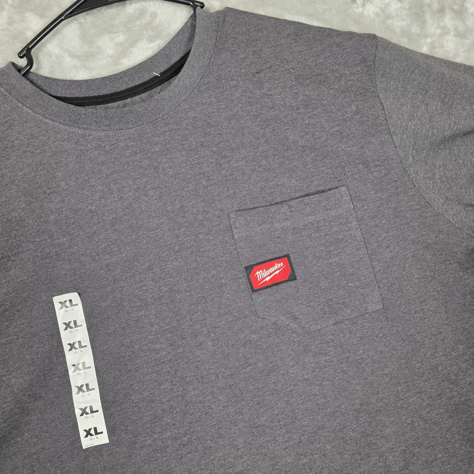 Milwaukee Pocket T-Shirt Mens XL Gray New Workwear Heavy Duty Short Sleeve gallery