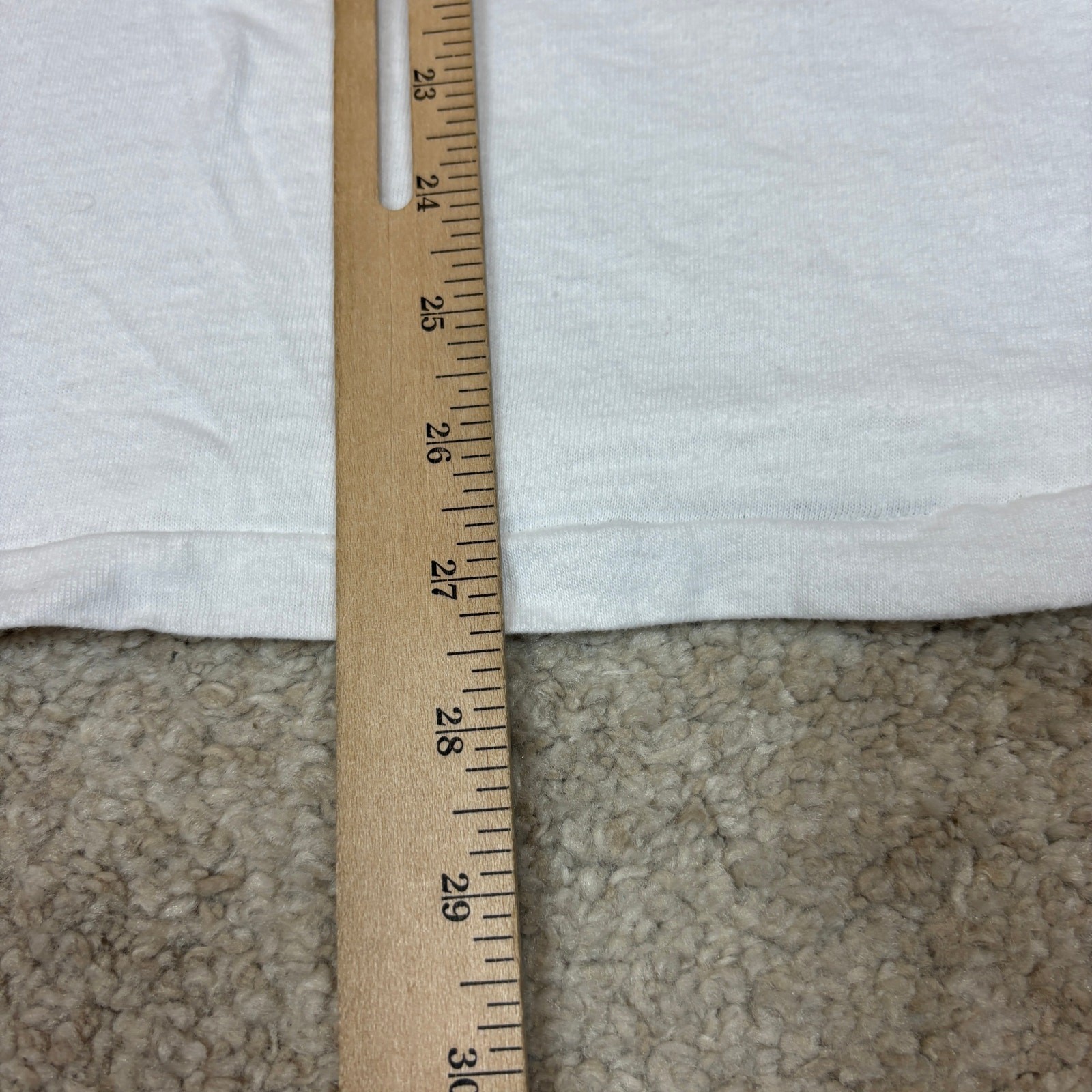 Vintage 70s Hanes Blank Poly Cotton Single Stitch T Shirt Men's Large gallery
