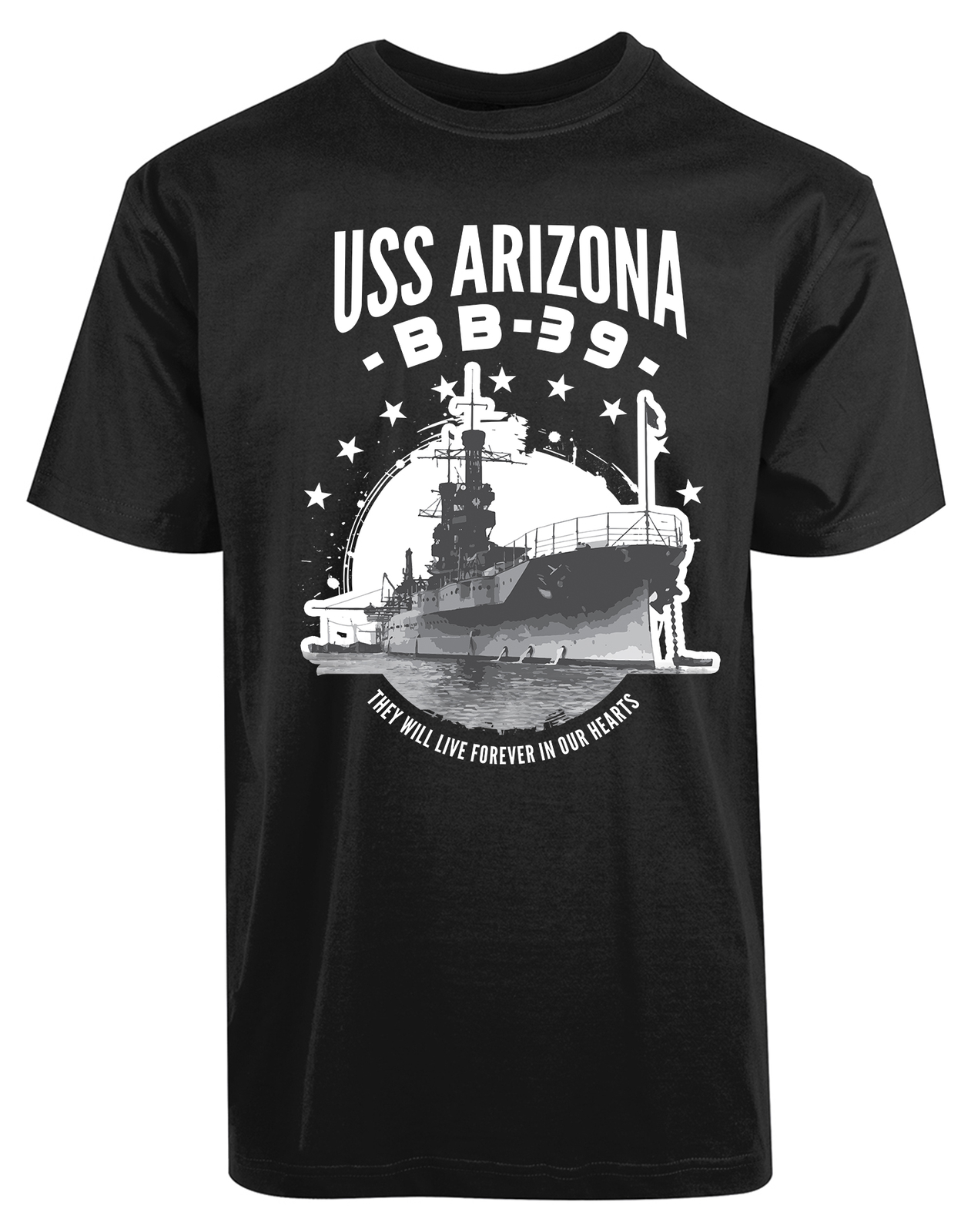 USS Arizona BB39 USA American Ship New Men's Shirt Military Navy Veteran Top Tee gallery