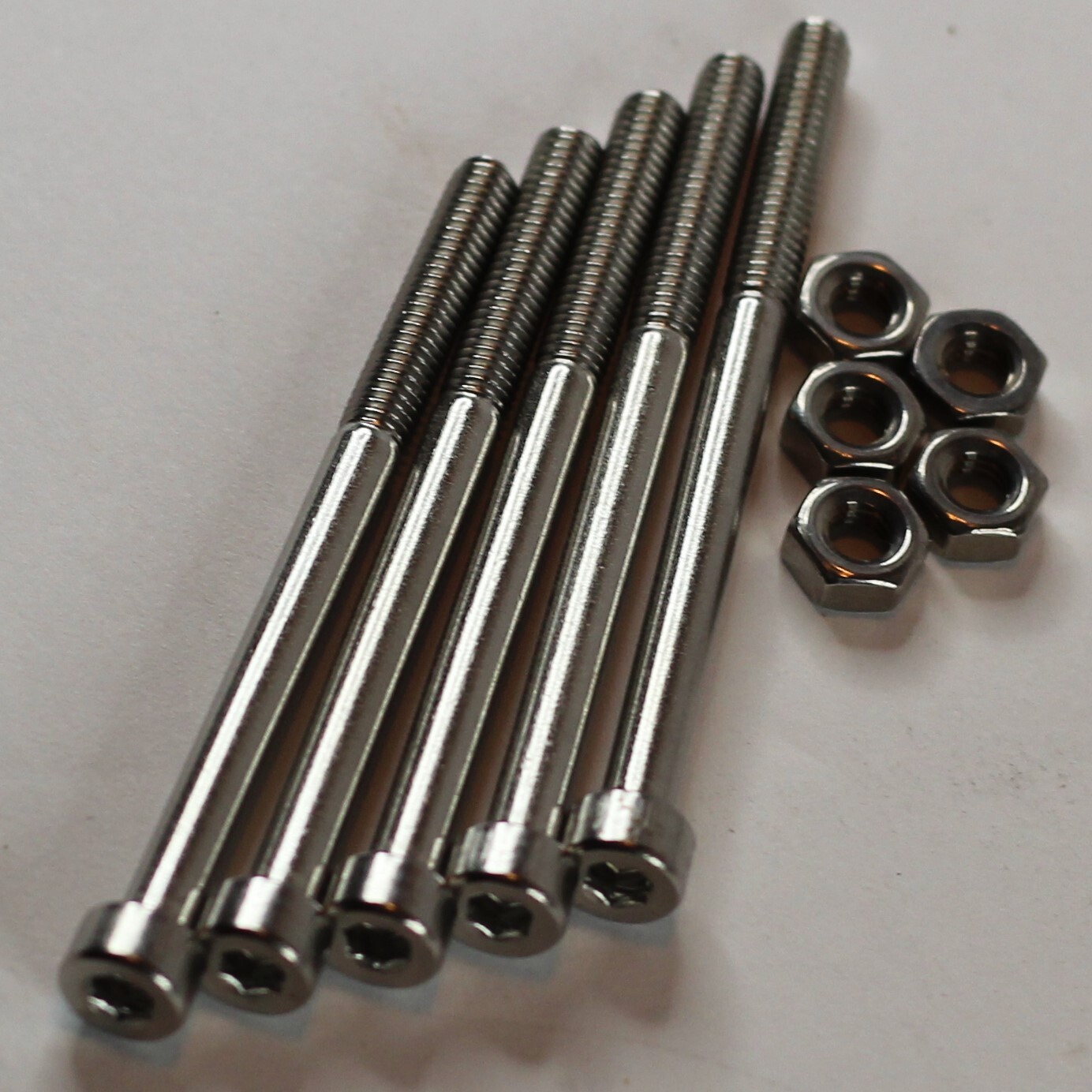 M4 x 55mm WITH NUTS A2 Stainless Steel Socket Head Screws Metric DIN912 M4x55mm