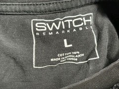 SWITCH Remarkable T-Shirt Mens Size L Black Short Sleeve with Silver Trim