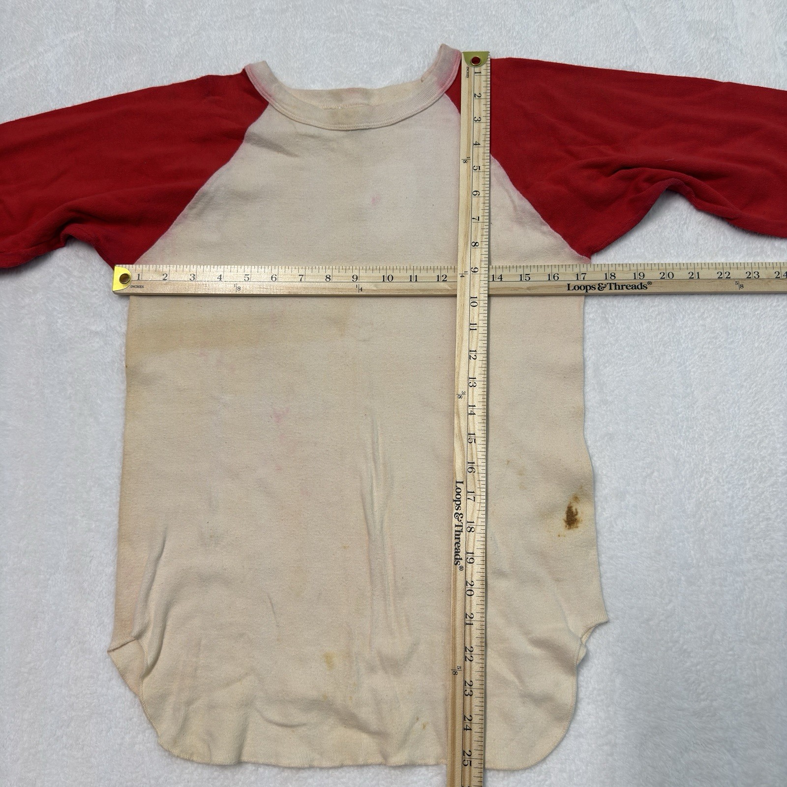 True Vintage 50s 60s Hanes Sport Two Tone 3/4 Sleeve Raglan T Shirt Mens Medium gallery
