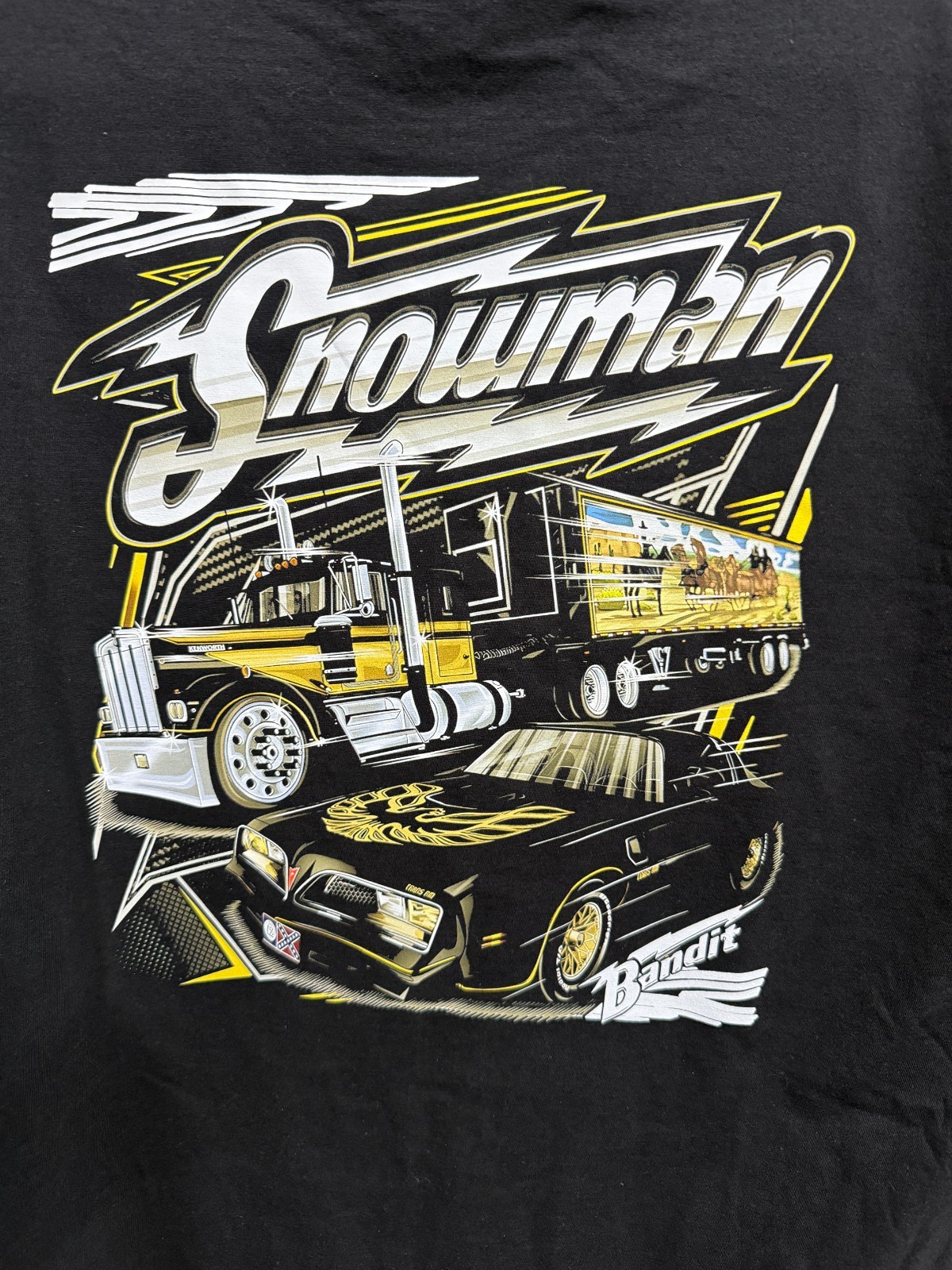 Snowman and Bandit Smokey and the Bandit Shirt 77 Trans Am Black all A/Sizes gallery