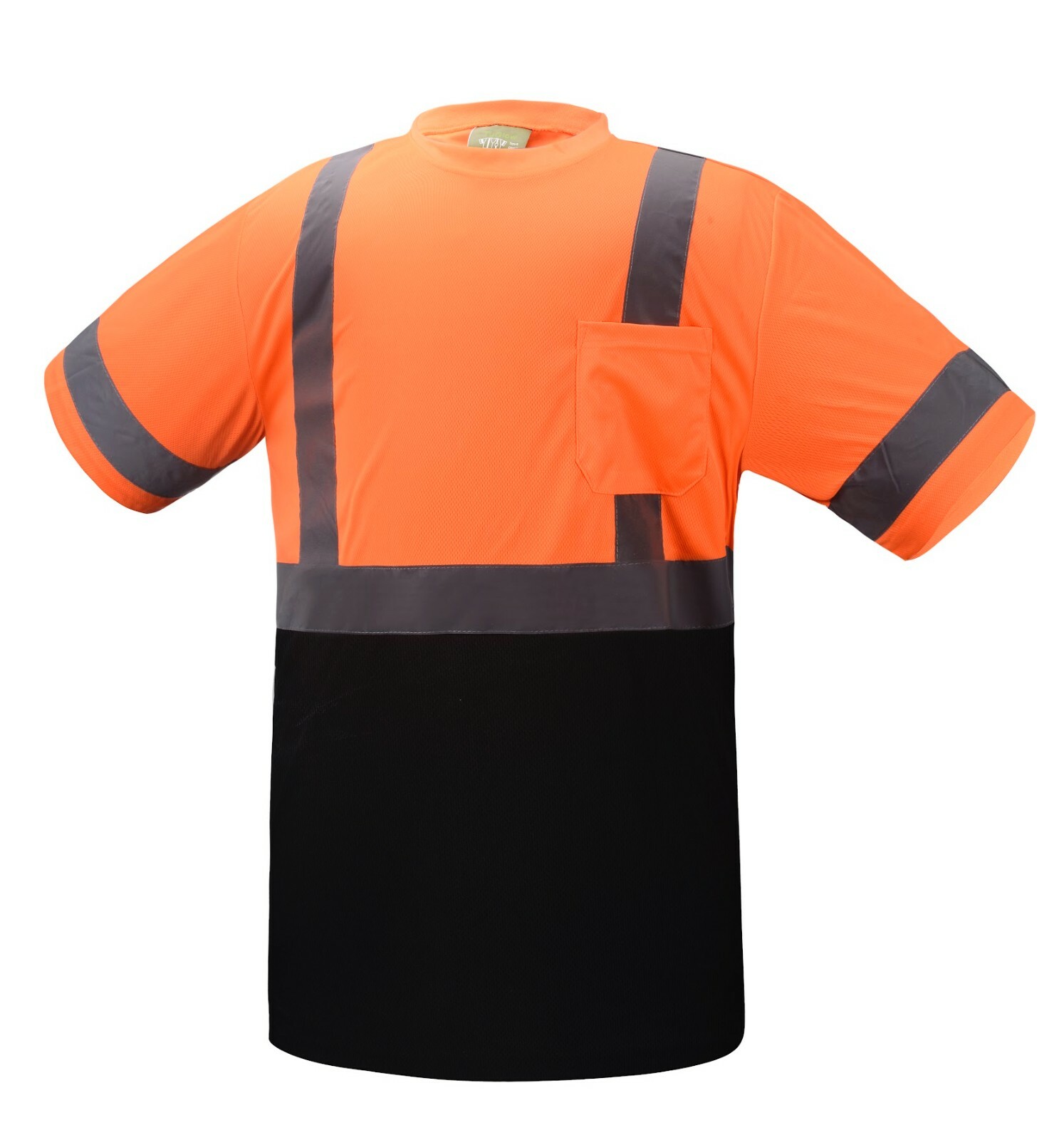 Short Sleeve Orange/Black High Visibility Safety Shirt Choose size gallery