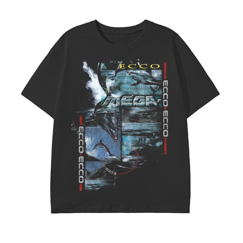 Ecco the Dolphin T-Shirt Retro Vaporwave Sega Tee Pure Cotton Unisex S-5XL gallery