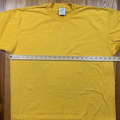 Vintage 90s JERZEES 50/50 Blank Plain Yellow T Shirt Made In USA Men’s Size XL