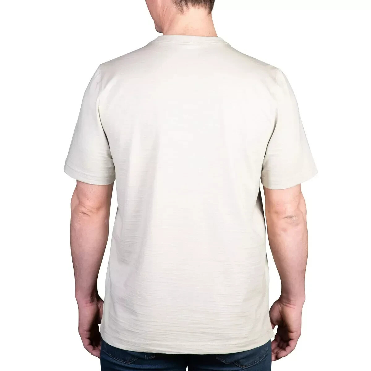 Kirkland Signature Men’s Pima Cotton Slub Tee, Tan, Size S gallery