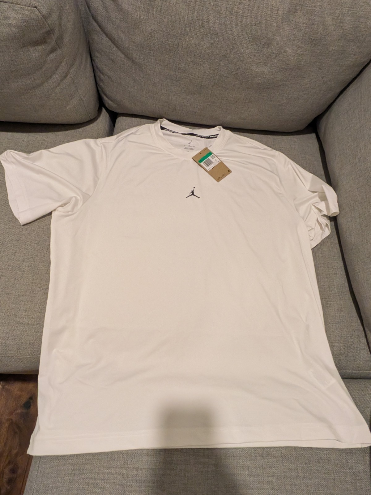 NWT Nike Jordan Sport Men's Dri-FIT Short-Sleeve Top White XL IF0882-100 Jumpman gallery