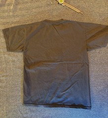 Discovery Channel “TAKE A HIKE” boot print shirt, M, vintage, embossed medium