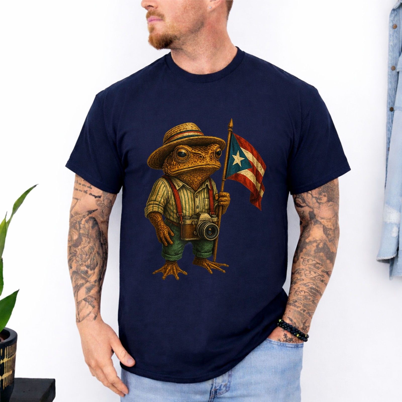 Coqui Frog Puerto Rico Puerto Rican Flag Taino Boricua T-Shirt gallery